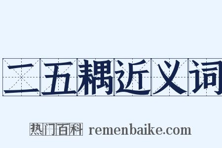 二五耦近义词是什么意思的图片